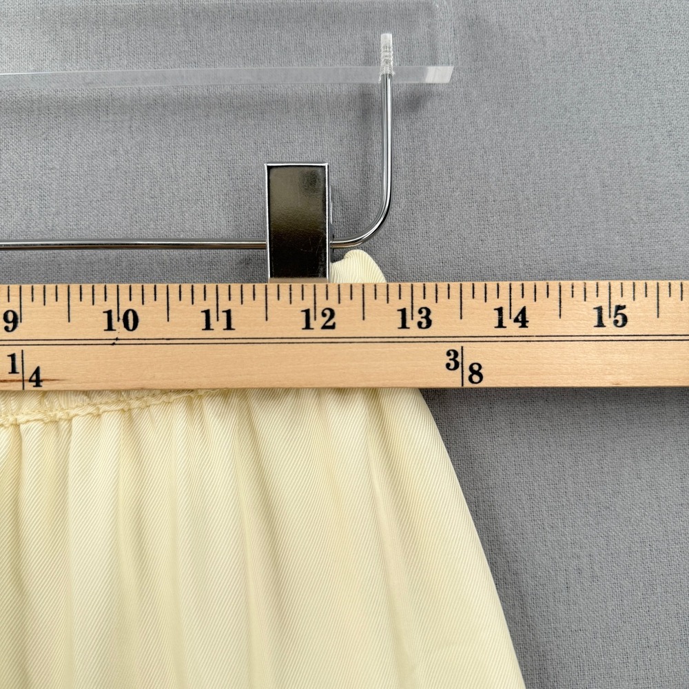 ENZA COSTA Fluid Twill Pant Womens XS Light Yellow Beach Glass Pull on Wide Leg - Picture 8 of 16